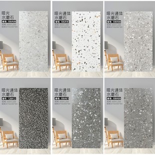 Gray Full-Body Terrazzo Tiles 600X1200 Dining Room Kitchen Bathroom Balcony Shop Work Floor Tiles Non-Slip Antique Tiles