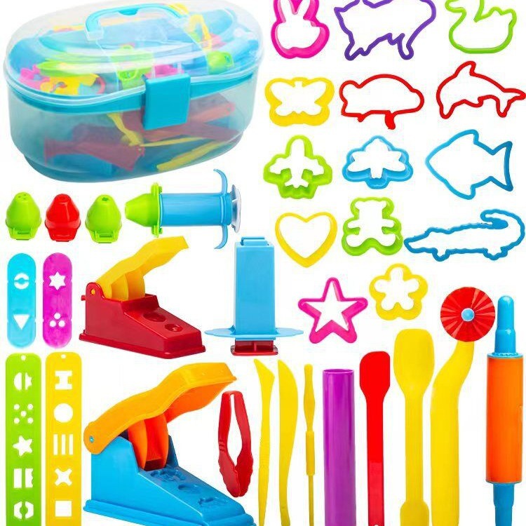 Casa de juegos para niños pequeño juguete de arcilla de color pequeño molde animal herramienta de impresión juguete de múltiples piezas pequeños accesorios máquina de fideos