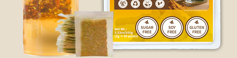 Turmeric Ginger Cinnamon Tea Bags Jiang Huang Sheng Jiang Rou Gui 2g x 50 Cold Brew Herbal Tea key features