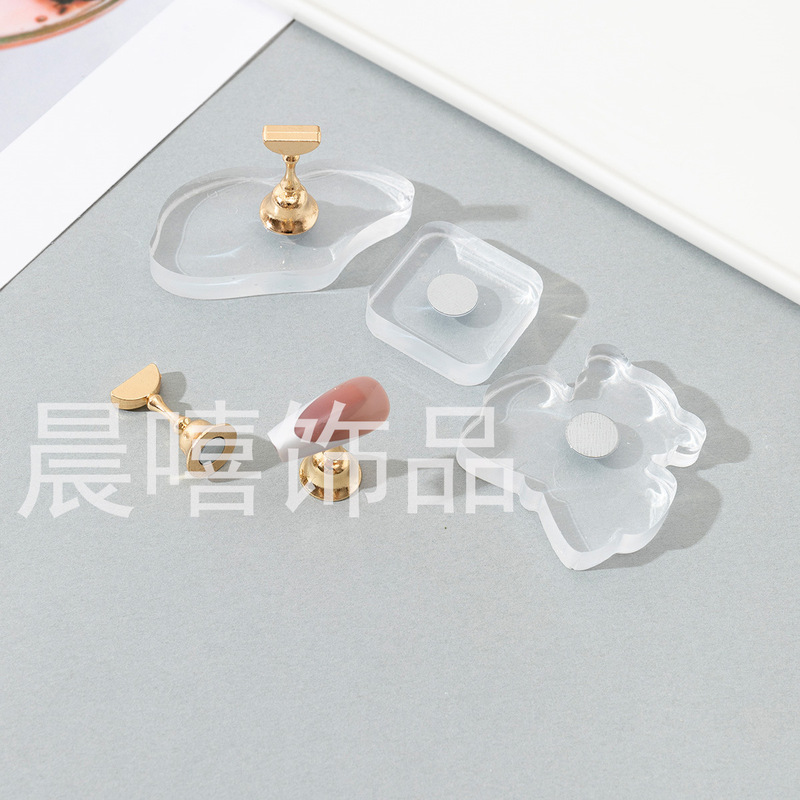 Japanese Style Normcore Style Asymmetrical Multi-Shaped Single Acrylic Manicure Nail Holder Novice Beginner Practice Stand Nail Mop Japanese Style Normcore Style Asymmetrical Multi-Shaped Single Acrylic Manicure Nail Holder Novice Beginner Practice Stand Nail Mop
