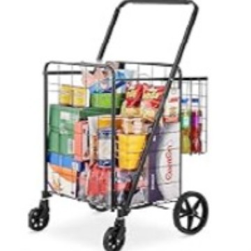 浩轮 方管可折叠购物车可承重40KG