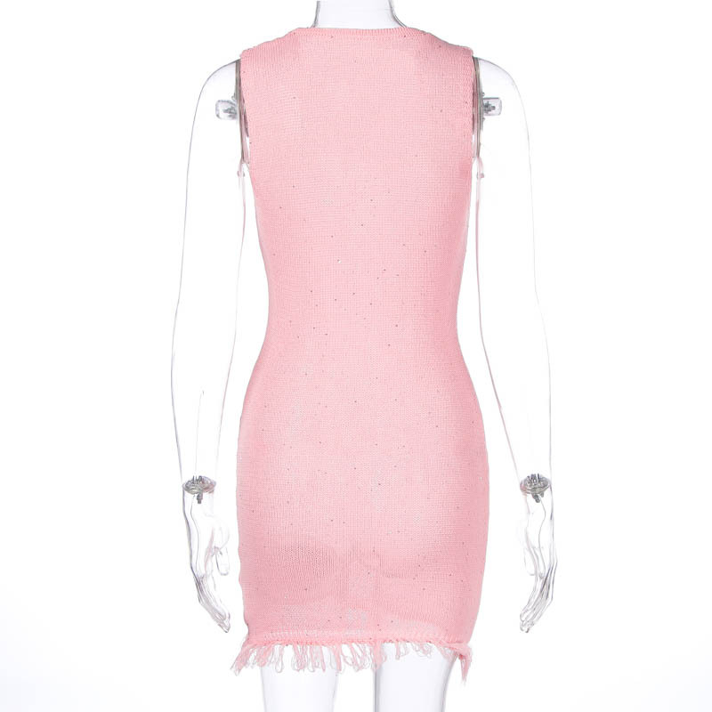 GraceChic Sommerkleid 2024 – Neue Mode: Ärmelloses, figurbetontes Kleid mit Rundhalsausschnitt, figurbetont und sexy (Großhandel)_voghion.com