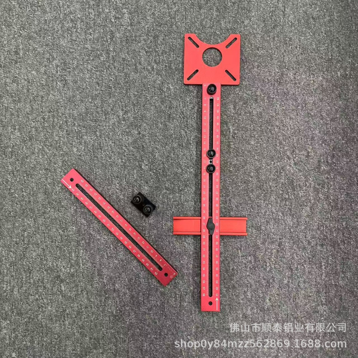 corte de borde de madera de perfil de aluminio transfronterizo fresador redondo fresador redondo posicionamiento de regla con orificio redondo ranura posicionador ajustable