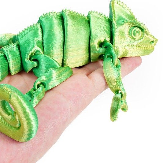 Cross-border Explosions TEMU 3D Printing Dragon Chameleon Whole Body Joint Movable Simulation Pet Lizard Model Play