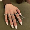 Tide, summer trend adjustable retro ring hip-hop style, Japanese and Korean