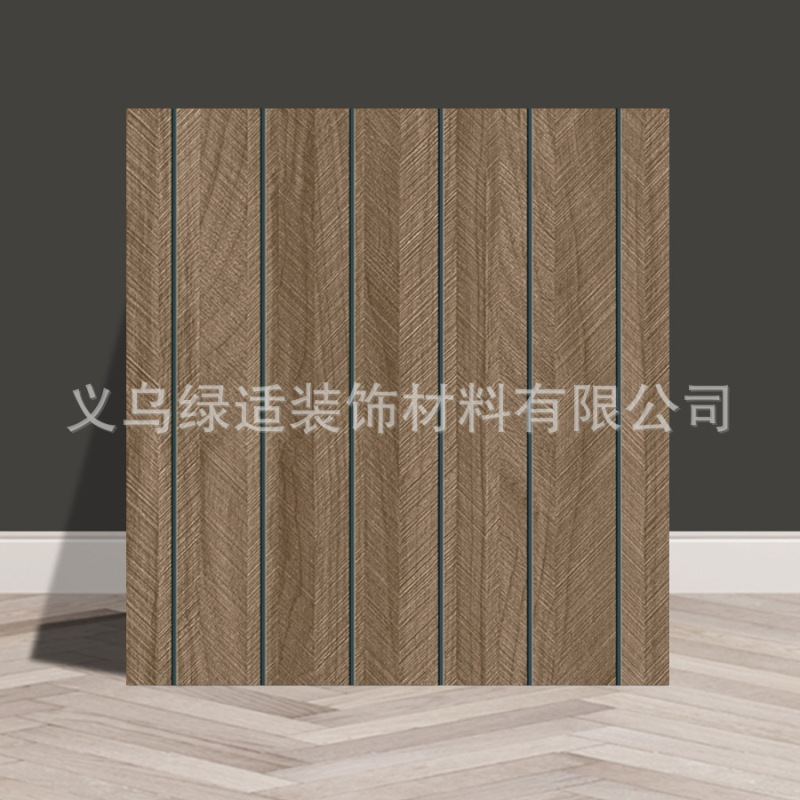 外贸工厂自粘木纹格栅条纹墙纸3d木纹格子背景墙贴纸temu贴标代发|undefined