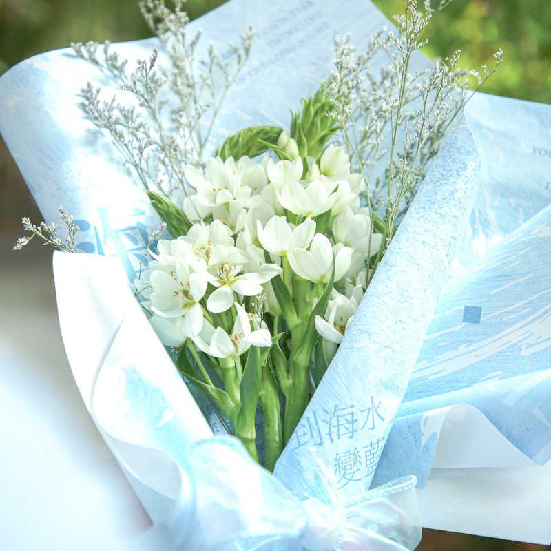 Mr. Paper ins papel de embalaje de texto poema de 17 días papel de embalaje de regalo moderno de gran tamaño papel de embalaje de flores