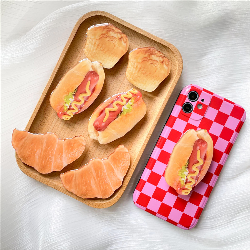 17g Weight Airbag Bracket Classification Acrylic Material Ice Cream, Waffle, Croissant, Cake Pattern Cute Style Ice Cream Waffle Croissant Acrylic Cute Airbag Bracket 无