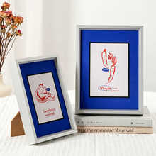 高级感创意铝合金相框摆台6寸7寸8 10金属装裱画框框架挂墙洗照片