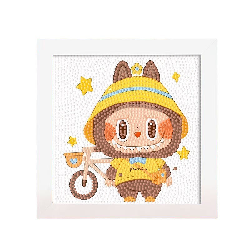 Nuevo dibujo de diamante infantil de labu diy pegatinas de diamante con marcos de fotos hechas a mano diy puzzle pegatinas de mampostería image 6