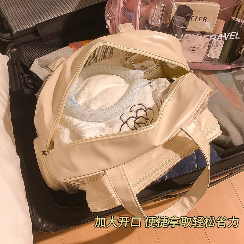 乾湿分離大容量ポータブル収納バッグスポーツ水泳入浴透明フィットネスバッグ旅行防水ビーチ|undefined