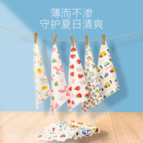Baby saliva towel triangle towel baby double-layer snap newborn turban bib scarf four seasons