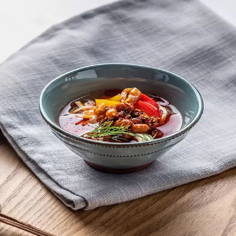Horno transfronterizo en tazón de arroz de 4,5 pulgadas tazón de arroz de cerámica nórdica doméstica tazón de fideos tazón de arroz delicado tazón de postre