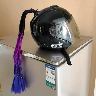women's helmet decoration ponytail helmet — Motosiklet dəbilqələri