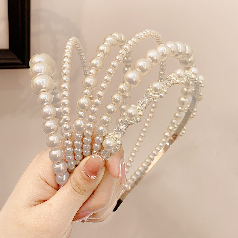 Vintage French Style Pearl Hair Hoop Fairy Mori Style Super Fairy Simple Elegant Hair Stamp Hair Bundle 2024 New Internet Celebrity Headband Vintage French Style Pearl Hair Hoop Fairy Mori Style Super Fairy Simple Elegant Hair Stamp Hair Bundle 2024 New Internet Celebrity Headband