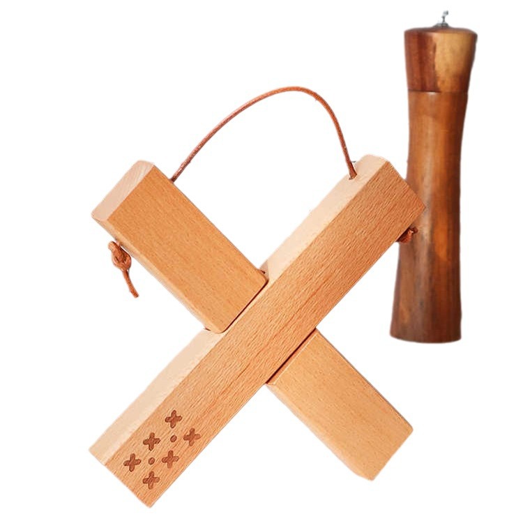 De estilo japonés de madera maciza mesa de comedor estera de aislamiento creativo de haya Cruz estera plegable X-tipo anti-scald herramientas casa buenas cosas