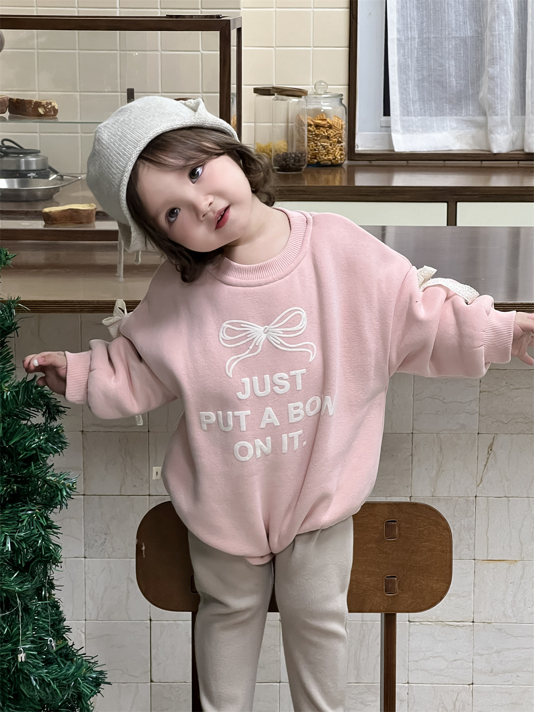 Ropa de invierno para niños niñas monótese grueso ropa infantil coreana con camisa de terciopelo para bebés bolsa de pelusa