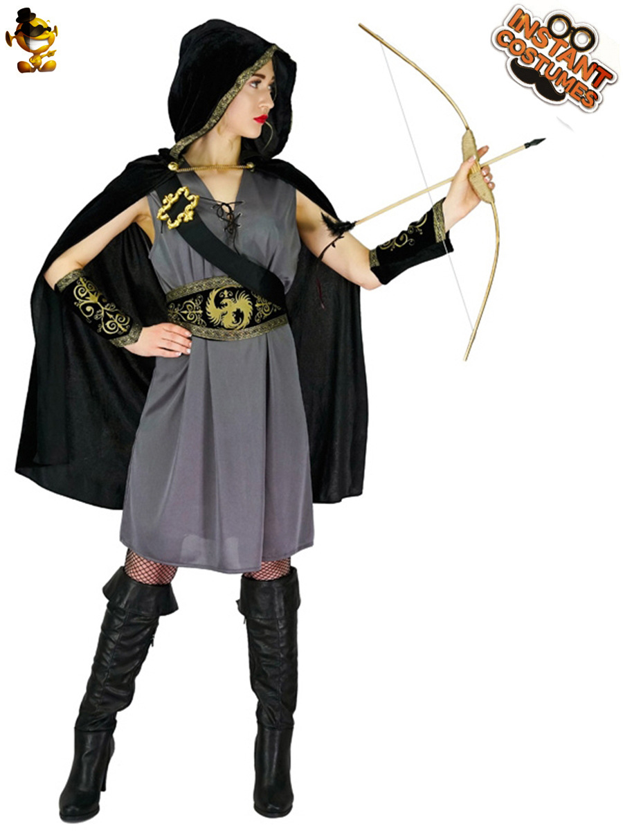 Las mujeres adultas de Europa Grand theft Hunter traje Cosplay mujeres arqueros etapa traje de rendimiento