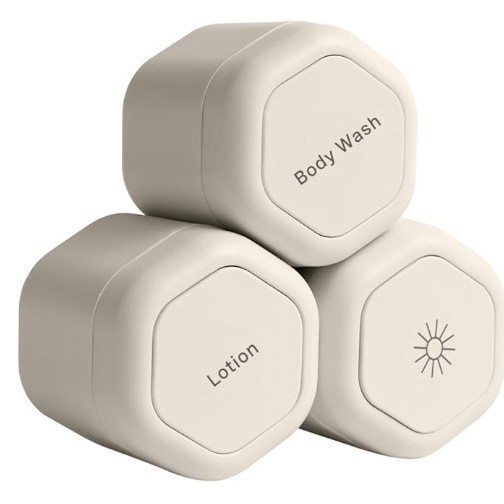 Handheld cosmetic container, storage system for traveling, bottle, sun protection cream, storage box 2