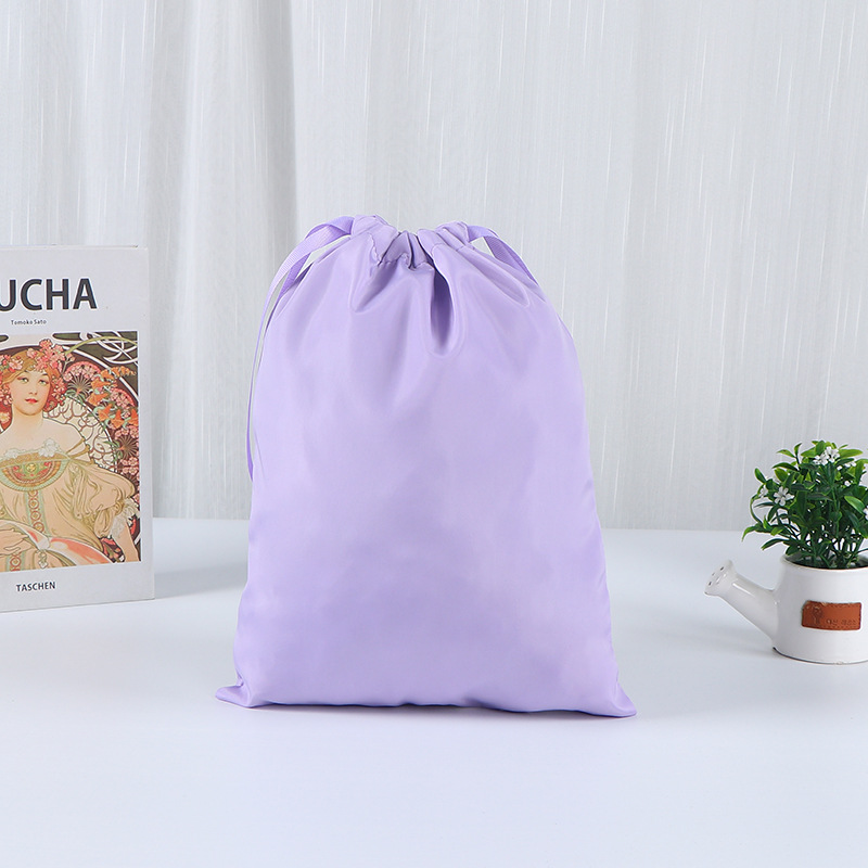 Bolsillo de cuerda de color sólido personalizado joyería bolsas de embalaje zapatos ropa cuerda de tracción bolsa de almacenamiento impermeable logotipo