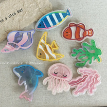 海洋系列可爱小鱼干发夹海星海豚发卡少女侧边夹子刘海夹发饰品