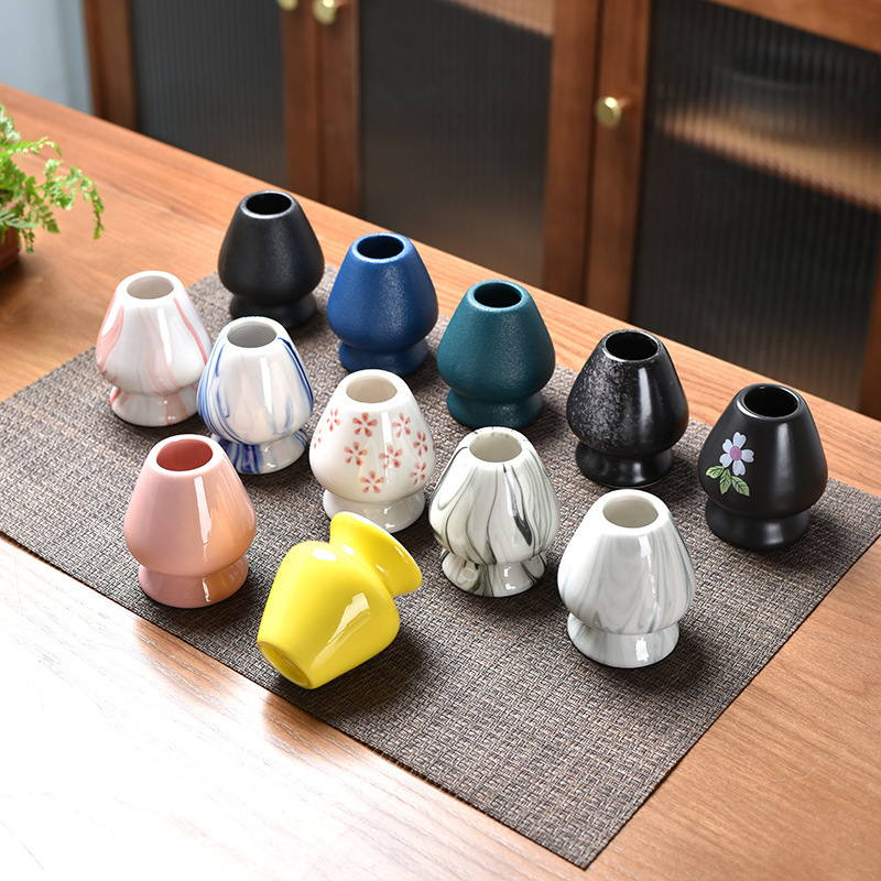 Matcha Bowl Set with Whisk Stand, Song Dynasty-Style Tea Whisk Accessories, Whisk Base, Whisk Holder, Japanese Tea Ceremony Tea Tray