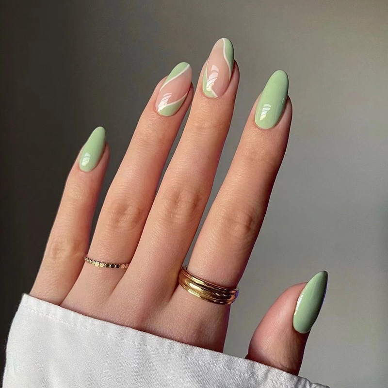 Nail Patches Wholesale Simple Green and White Color Matching French Nail Patches Manicure Wearable Nail Patches Wholesale Nails Nail Patches Wholesale Simple Green and White Color Matching French Nail Patches Manicure Wearable Nail Patches Wholesale Nails