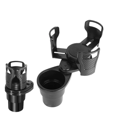 Car cup holder/beverage holder: rotating center console beverage