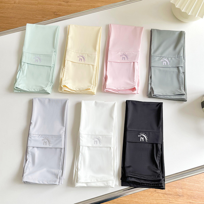 Color sólido deportes protección solar opresleeve verano de las mujeres UV protección conducción al aire libre equitación hielo seda hielo sensación hielo manga brazo protección