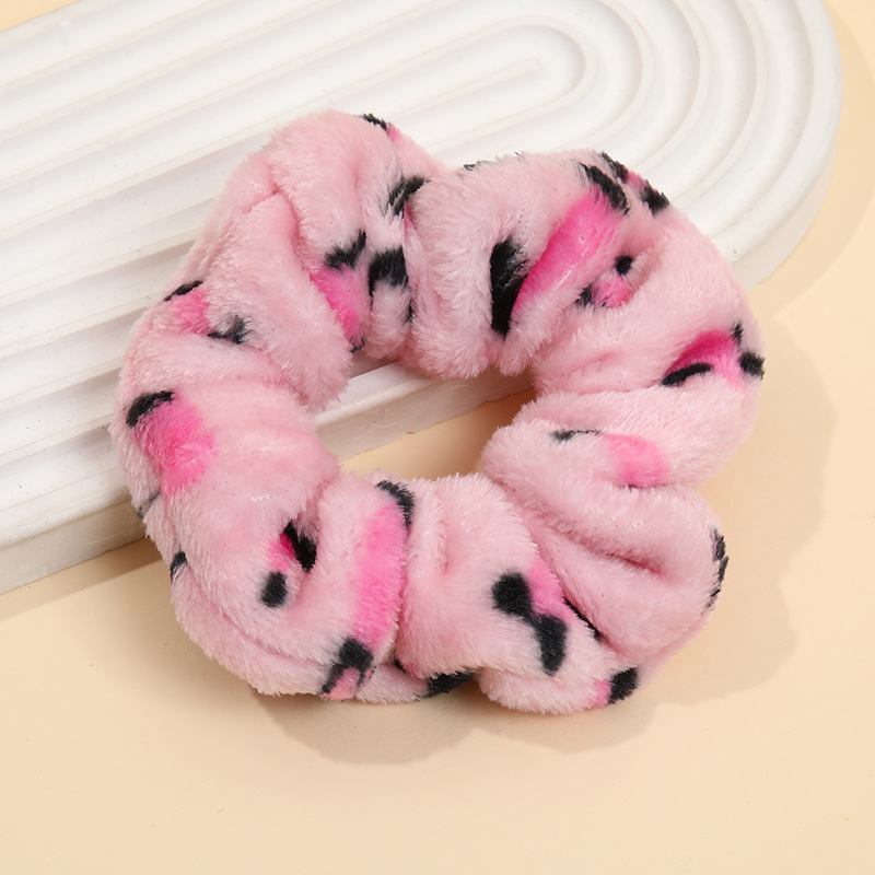 Punto de felpa, lazo para el cabello del intestino grueso, franela femenina, lazo para los intestinos de otoño e invierno, corbata de cola de caballo, banda de goma, cuerda para el cabello teñida, tocado de todo fósforo, accesorios para el cabello