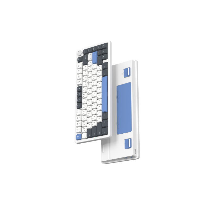 Removable Battery Wireless Mechanical Keyboard Eu Standard with Volume Knob Office Peripherals Source Factory