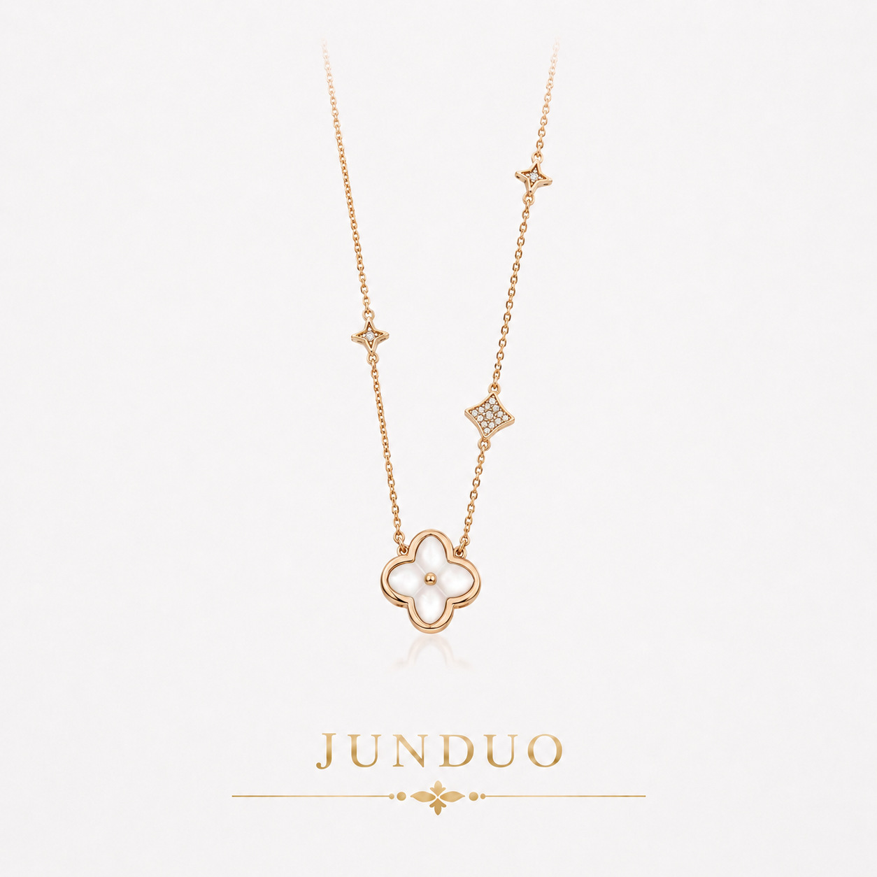 New Rose Gold Butterfly Pendant Necklace for Women, Light Luxury Niche Design, Versatile Collarbone Chain Jewelry for Cross-Border Foreign Trade