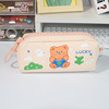 Brand high quality pencil case, cute capacious storage bag with zipper for elementary school students, new collection