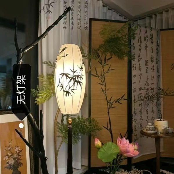 B style crane picture lampshade + lamp line light source set (without lamp stand)