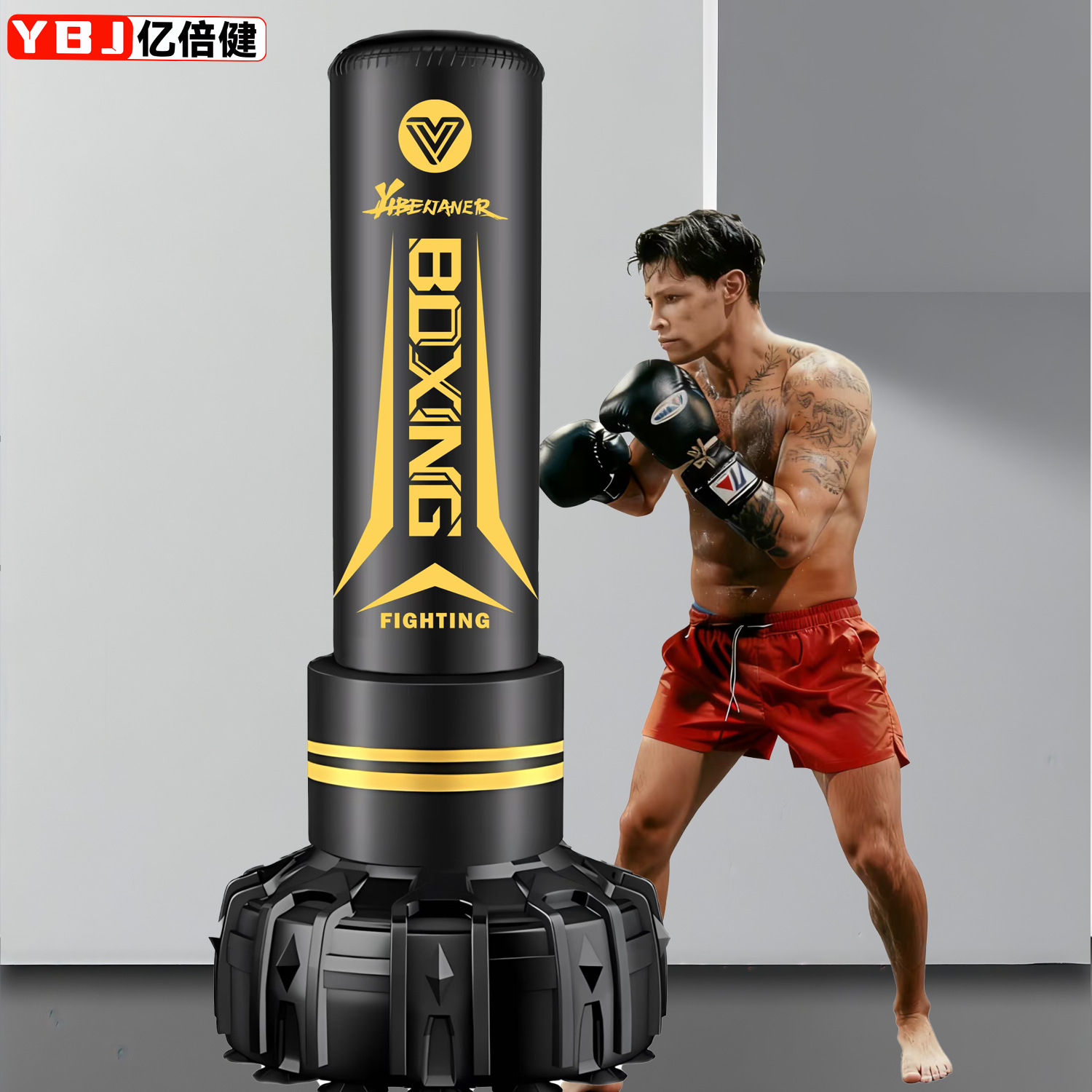 Bolsa de arena de boxeo especial vertical doméstica bolsa de arena interior para adultos Sanda tumbler para aumentar la columna de boxeo portátil