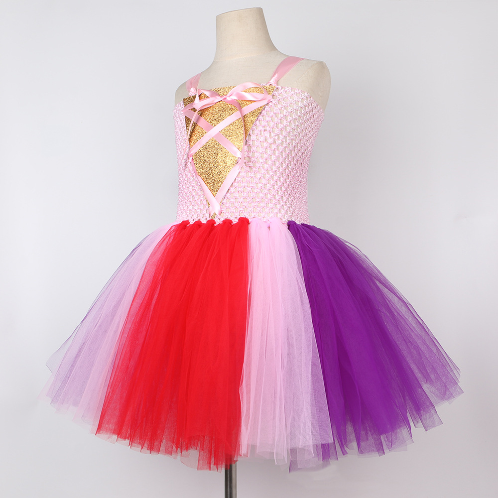 Kid's Clothing children's clothing children's Halloween witch costumes Witch is also crazy role playing mesh tulle skirt_voghion.com