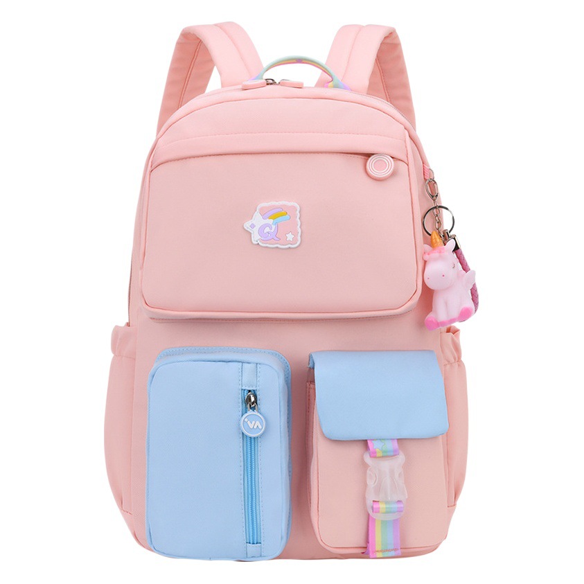 Nuevo schoolbag estudiante de escuela primaria Grado uno o tres niños 6-12-15 años Niña reducción de carga Junior High School estudiante mochila