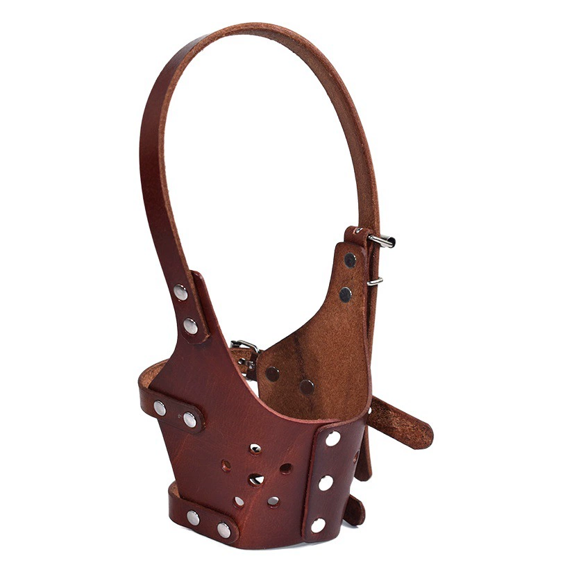 Индивидуальный намордник для собак, товары для животных, регулируемый намордник из натуральной кожи (первый слой), кожаный намордник для животных, изготовленный на заказ