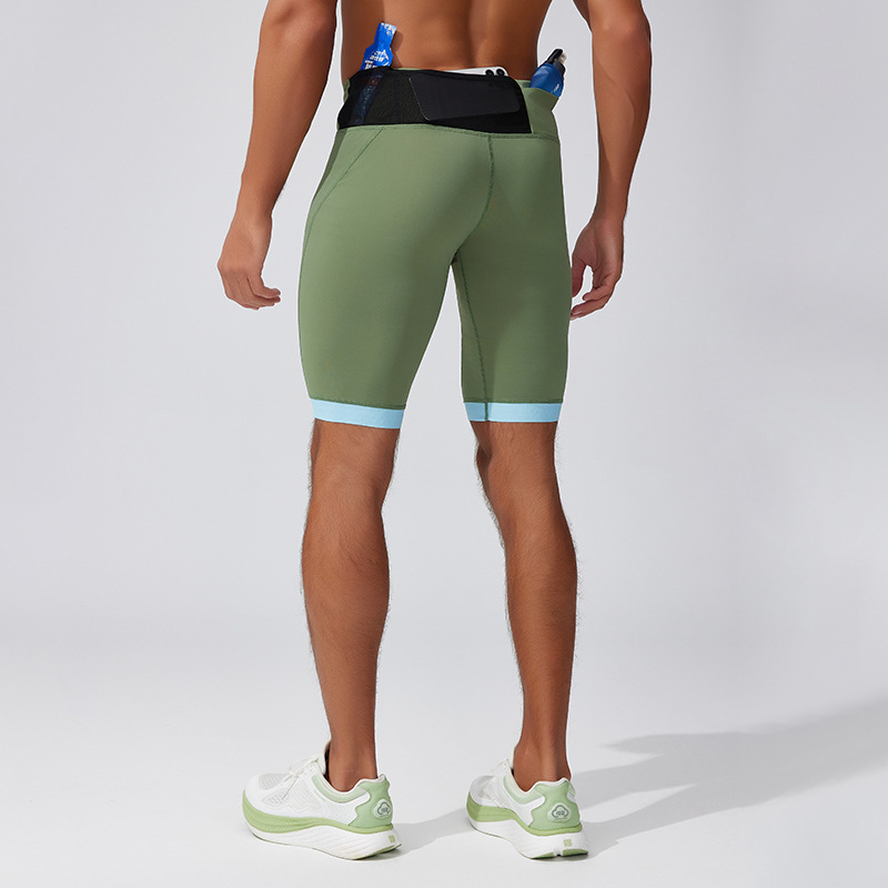 Pantalones ajustados deportivos de verano Maratón masculino carrera de compresión de cinco puntos pantalones de velocidad seca y alta elasticidad entrenamiento de ciclismo pantalones cortos image 9