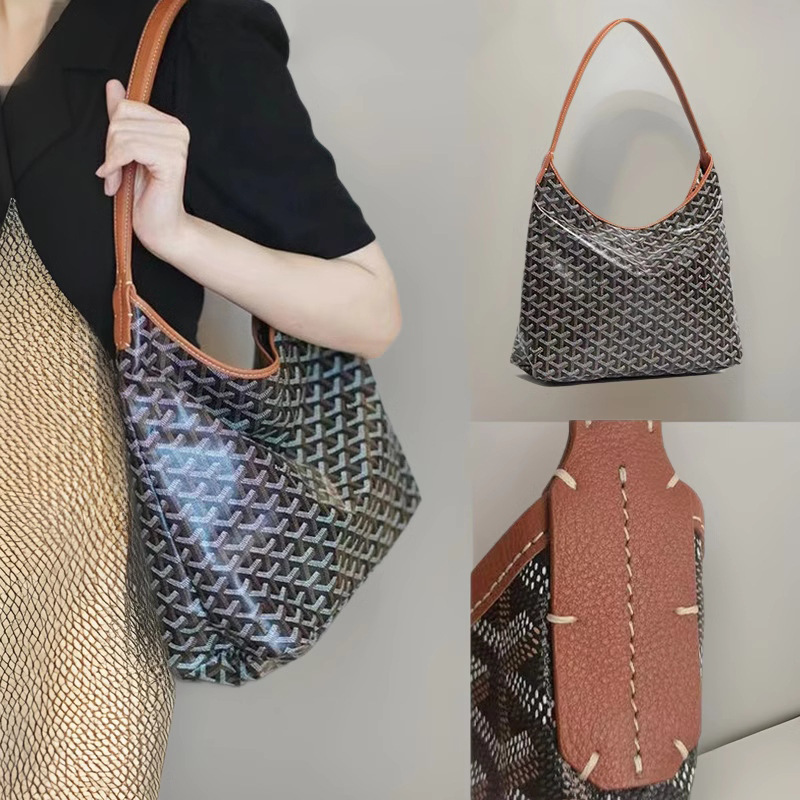 Dog tooth hobo underarm bag single shoulder high version tote bag printed large capacity shopping bag tote bag Dog tooth hobo underarm bag single shoulder high version tote bag printed large capacity shopping bag tote bag