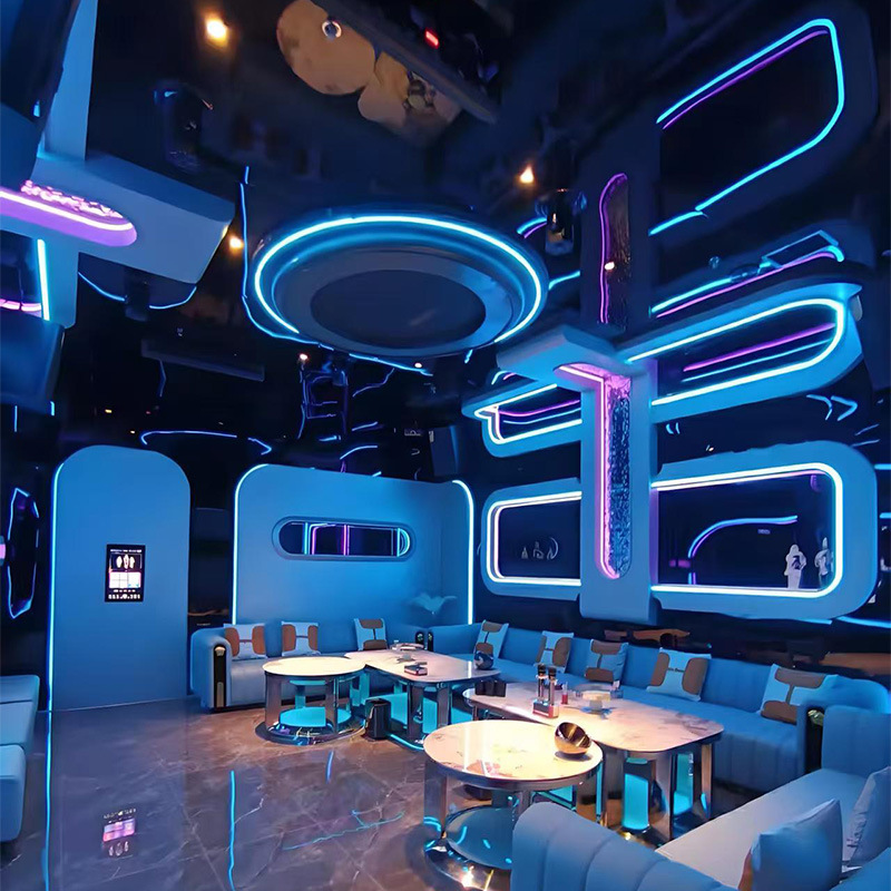 Módulo de atmósfera de bar de videojuegos KTV módulo de decoración de pared de luces de parque de juegos animado ciudad de modelado de luces