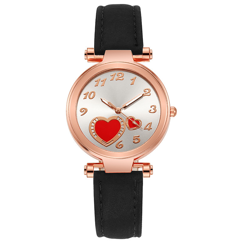 Reloj de amor retro estilo ins coreano para mujer, minimalista y versátil, mini temperamento para estudiantes, reloj de mujer de moda literaria
