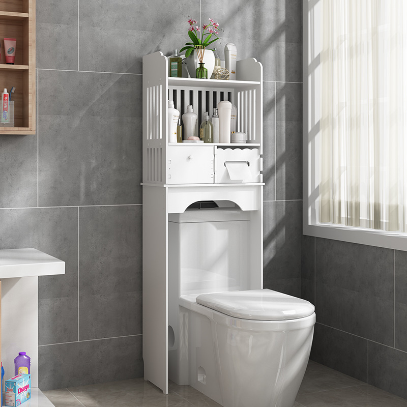 Bathroom Toilet Storage Rack Toilet Storage Rack Bathroom Punch-Free Storage Cabinet Floor-Standing Bathroom Storage Rack