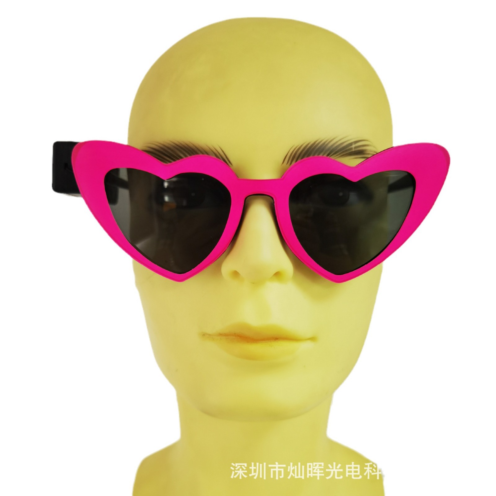 Gafas de sol de corazón nuevo, diseño de dibujos animados personal, unisex, moda europea/americana/coreana, de tendencia, protección UV