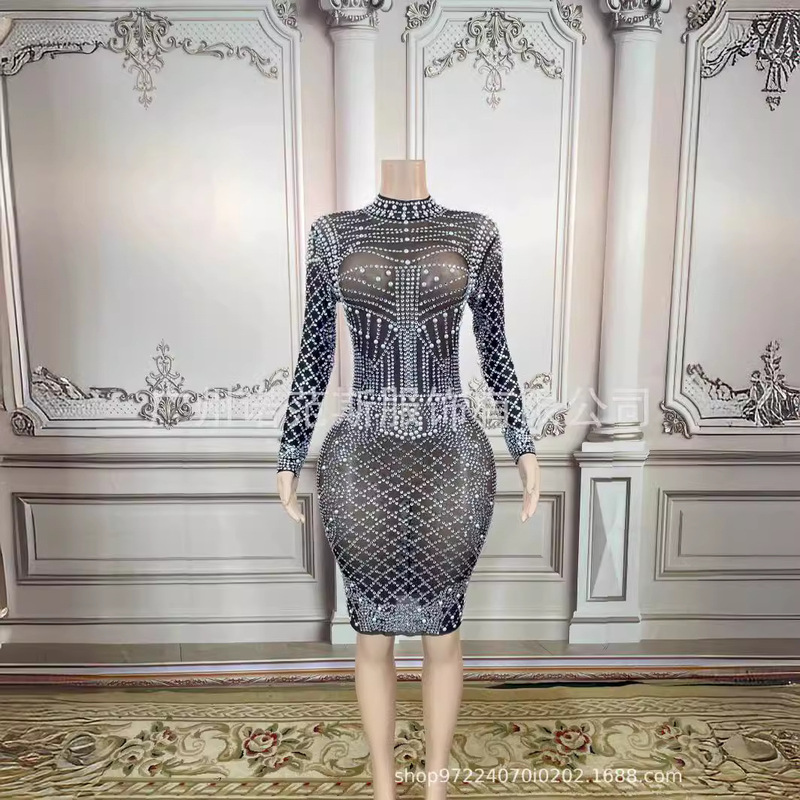 novance free shipping shiny diamond Net see-through black dress stretch party birthday mini skirt novance free shipping shiny diamond Net see-through black dress stretch party birthday mini skirt