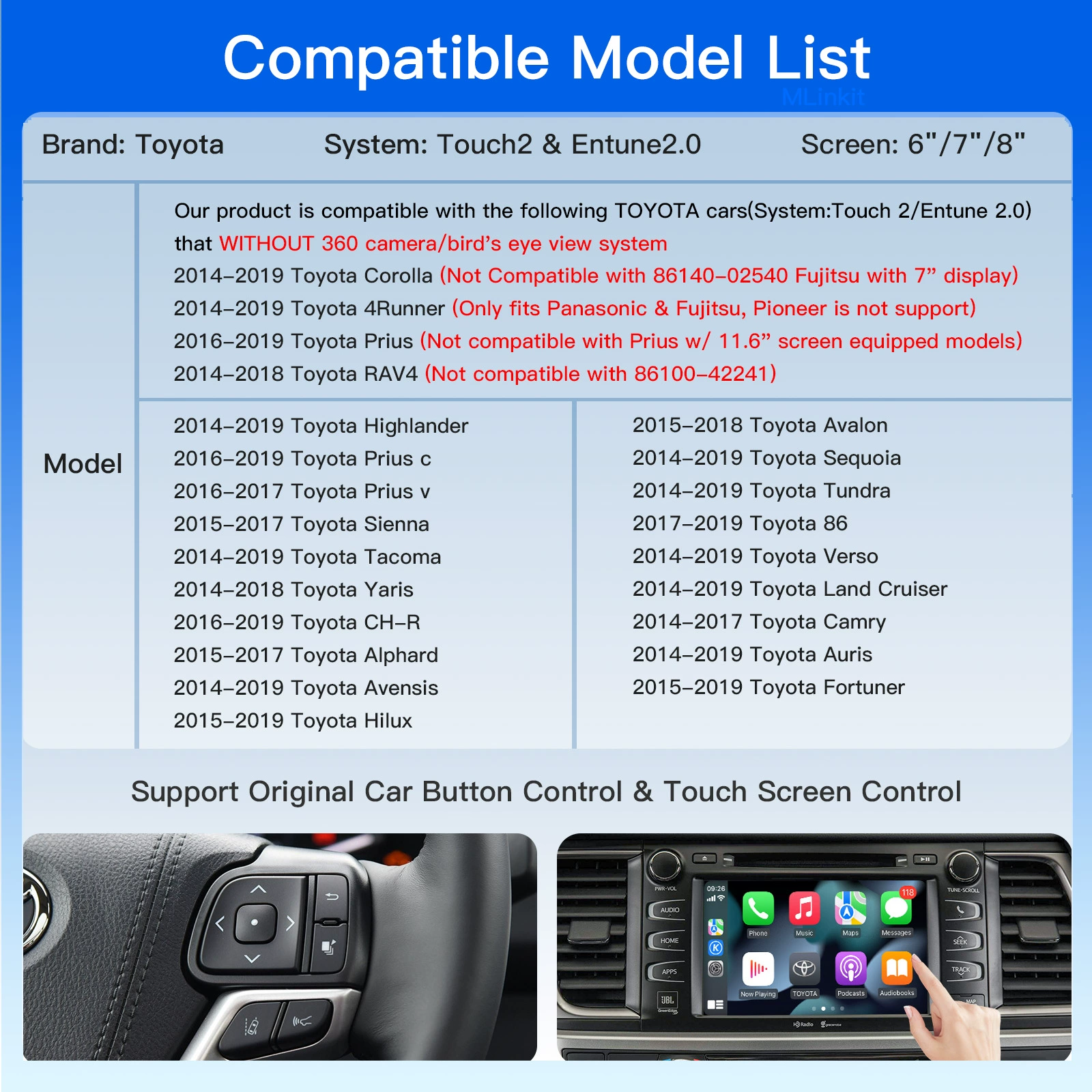 Модуль беспроводного CarPlay для Toyota, декодер Android Auto, система умной автомобильной интеграции