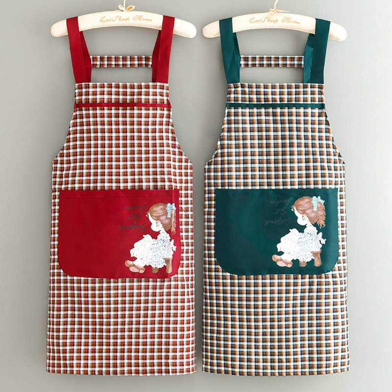 Soft Apron For Home Kitchen Breathable Catering Special Cotton Anti-oil Stain Men's Work Clothes Apron For Women At Home And Outside