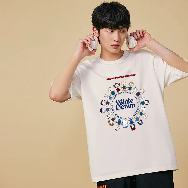 T-shirt de mangas cortas para hombres 2026 nuevo estilo de verano pareja chaqueta de hielo fresco estilo de puerto relajado transpirable T corta cómoda