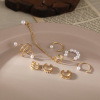 Ear clips from pearl suitable for men and women, earrings, jewelry, suitable for import, wholesale