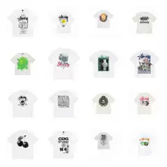 American Streetwear 260gsm Heavyweight Pure Cotton Unisex Short Sleeve T-Shirt Couple Tee Multi-Color Casual Street Graphic STU